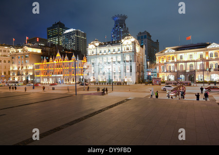 Nissin Building, Russell & Co Gebäude, großen nördlichen Telegraph Company Building on The Bund, Shanghai, China Stockfoto