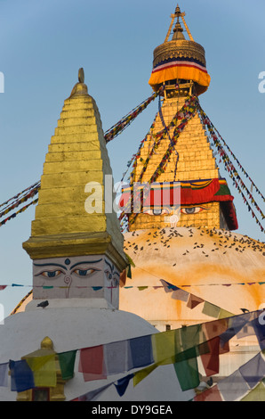 Stupas in Boudhanath, Kathmandu, Nepal Stockfoto