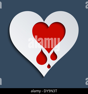 Konzept für Heartbleed Bug, Liebe und Herz-Gesundheit. Stockfoto