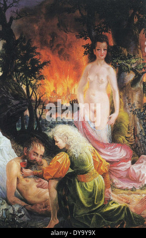 Otto-Dix-Lot und seine Töchter Stockfoto