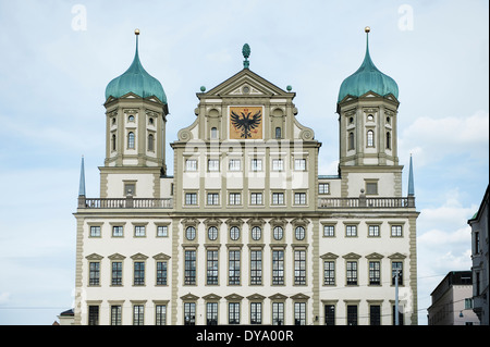 Augsburg, Rathaus, Rathaus, Bayern, Bayern, Stockfoto