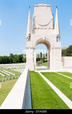 Frankreich, Pas-De-Calais. Etaples Militärfriedhof, enthält 10.771 Commonwealth Gräber aus dem 1. Weltkrieg Stockfoto