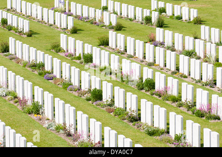 Frankreich, Pas-De-Calais. Etaples Militärfriedhof, enthält 10.771 Commonwealth Gräber aus dem 1. Weltkrieg Stockfoto