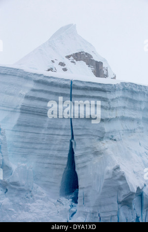 Rückzug der Gletscher in der Wilhelmina Bay von Graham Land auf der antarktischen Halbinsel Stockfoto