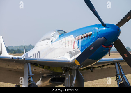 P51-D Mustang "Fräulein Helene" bei der Imperial War Museum Duxford Flying Legends Airshow Stockfoto