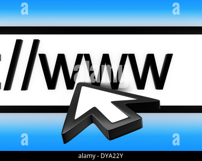 abstrakte Adresszeile (durchgeführt in 3d) Stockfoto