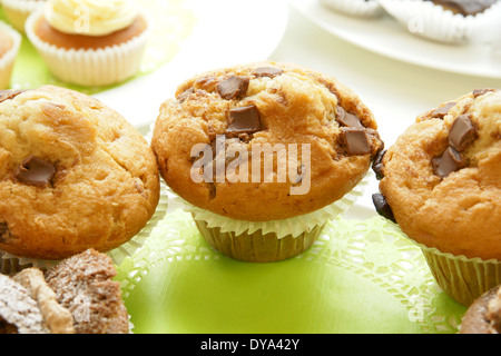Chocolate Chip muffins Stockfoto
