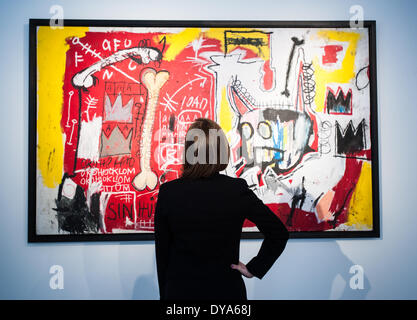 London, UK - 11. April 2014: Vorschau auf den Nachkriegs- und zeitgenössische Kunst Abend-Verkauf, die am 13. Mai in New York stattfinden wird. Bildnachweis: Piero Cruciatti/Alamy Live-Nachrichten Stockfoto