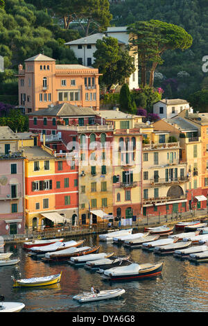 Italien, Riviera, Genua Provinz, Portofino, mediterran, Hafen, Yacht, Hafen Stockfoto