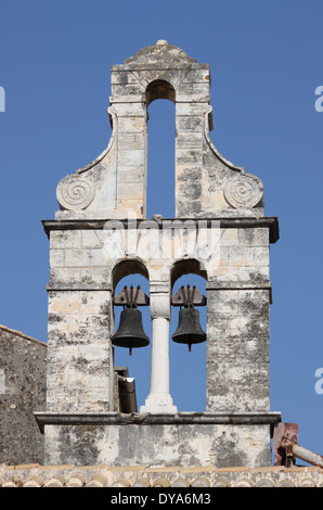 Orthodoxe Glockenturm in Korfu, Griechenland Stockfoto