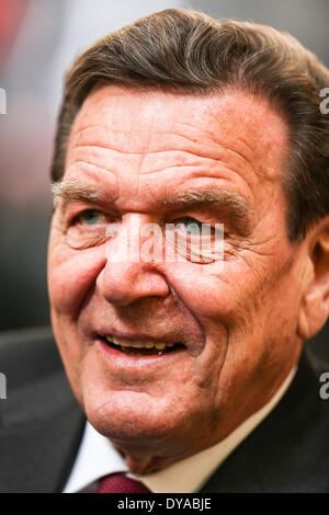 70. Geburtstag des ehemaligen deutschen Bundeskanzler Gerhard Schröder - Feier in der New Town Hall Hannover am 7. April 2014. Stockfoto