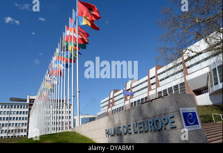Ansicht des Europäischen Rates in Straßburg (Frankreich) am 20. März 2014. Stockfoto