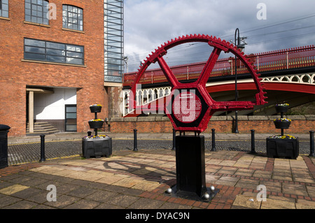 Website der Lebensmittelhändler Warehouse, wo Kohle entladen aus der Bridgewater Canal, Castlefield, Manchester, England, UK war Stockfoto