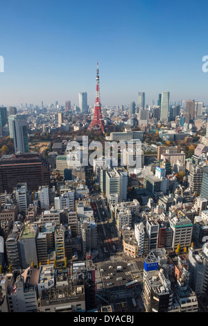 Japan, Asien, Tokio, Stadt, Daimon, Minato Ku, Architektur, Stadt, crossing, Skyline, Turm, Reisen, urban Stockfoto