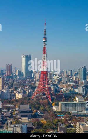 Japan, Asien, Tokio, Stadt, Daimon, Minato Ku, Architektur, Stadt, crossing, Skyline, Turm, Reisen, urban Stockfoto