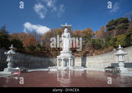 Herbst, Bong-Eum, buddhistische, Korea, Asien, Seoul, Stadt, bunte, Sehenswürdigkeit, Park, Religion, Statue, Tempel, Tourismus, Reisen Stockfoto