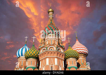 Ein Blick auf die Basilius Kathedrale, Russland, Moskau Stockfoto