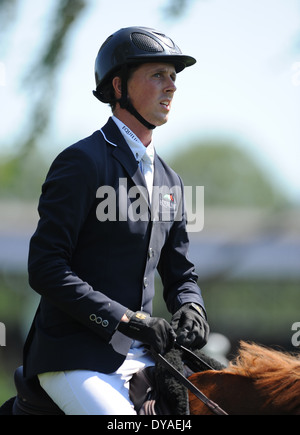 Professionelle Show Jumper Ben Maher von Großbritannien Stockfoto