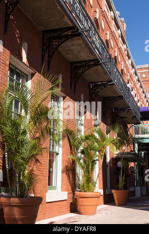 Centro Espanol Fassade, Ybor City, FL Stockfoto