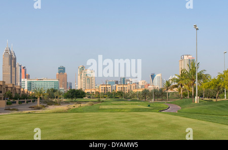 Bild vom Emirates Golf Club in Dubai, Vereinigte Arabische Emirate Stockfoto