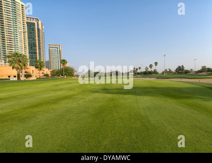 Bild vom Emirates Golf Club in Dubai, Vereinigte Arabische Emirate Stockfoto