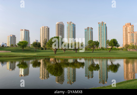 Bild vom Emirates Golf Club in Dubai, Vereinigte Arabische Emirate Stockfoto