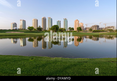 Bild vom Emirates Golf Club in Dubai, Vereinigte Arabische Emirate Stockfoto