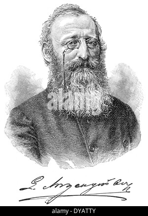 Louis Anzengruber, 1839-1889, ein österreichischer Schriftsteller, Stockfoto