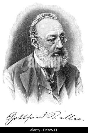 Gottfried Keller 1819-1890, Schweizer Dichter und Schriftsteller der deutschen Literatur Stockfoto