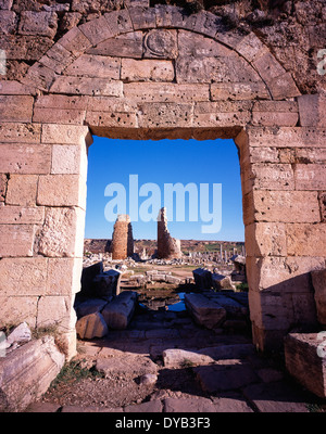 antiken Perge Türkei der römischen und Hellenistic Tore Stockfoto