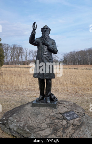 Statue von Kaplan Vater William Corby of New York in Gettysburg National Battlefield Park, Pennsylvania Stockfoto