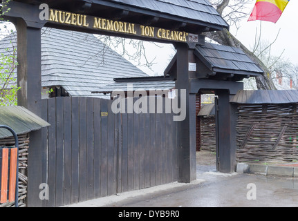 Das Gedenkmuseum Ion Creanga aus Humulesti – Neamţ County Stockfoto