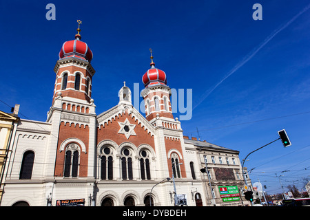 Die große Synagoge in Plzeň, Pilsen Tschechien ist die zweitgrößte Synagoge in Europa Stockfoto