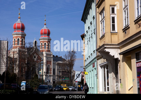 Die große Synagoge (Tschechisch: Velká Synagoga) in Plzeň (Pilsen), Tschechische Republik ist das zweitgrößte Synagoge in Europa Stockfoto