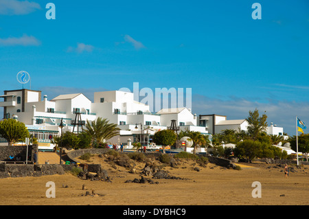 Los Jameos Playa Hotel komplex, Playa de Los Pocillos, Puerto del Carmen, Lanzarote, Kanarische Inseln, Spanien, Europa Stockfoto