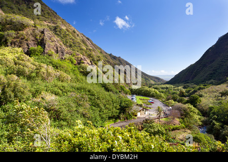 Der berühmte Iao Valley State Park auf Maui, Hawaii. Stockfoto