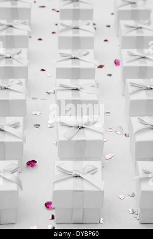 Hochzeit Gunst Boxen Stockfoto