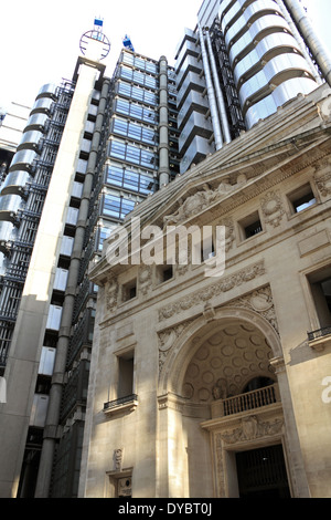 Lloyds Baustein Büro entworfen von Architekt Richard Rogers in 1 Limette St, London EC3M 7 ha Stockfoto