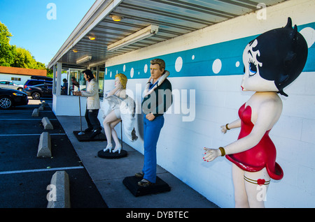 Polk-A-Dot Drive In Restaurant Route 66 Braidwood Illinois IL Stockfoto