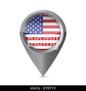 Glänzende bunte USA Kartenanwendung Punkt Symbol Illustration design Stockfoto