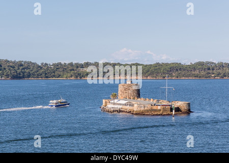 Fort Denison, Pinchgut Insel im Hafen von Sydney Stockfoto