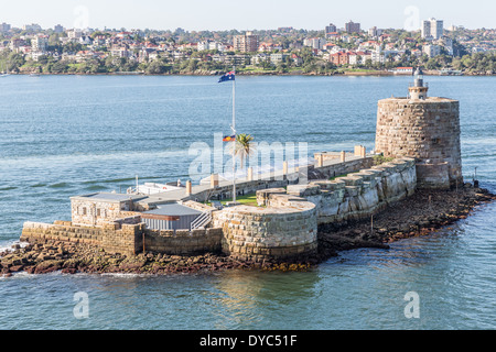 Fort Denison, Pinchgut Insel im Hafen von Sydney Stockfoto