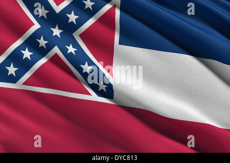 US Zustand-Markierungsfahne von Mississippi Stockfoto