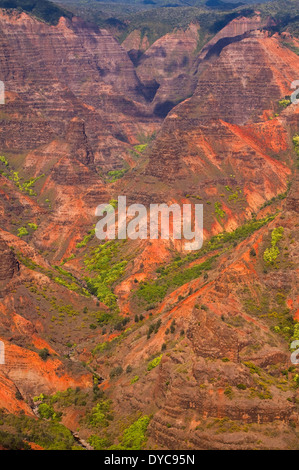 Am Nachmittag Sonne und Wolken am Waimea Canyon, Kauai, Hawaii, USA. Winter Stockfoto