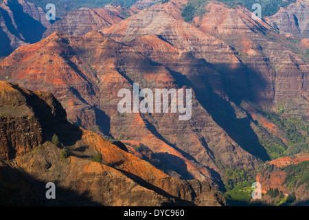 Am Nachmittag Sonne und Wolken am Waimea Canyon, Kauai, Hawaii, USA. Winter Stockfoto