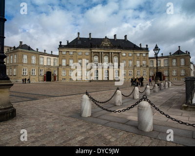 Schloss Amalienborg, Residenz des dänischen Königshauses in Kopenhagen Stockfoto