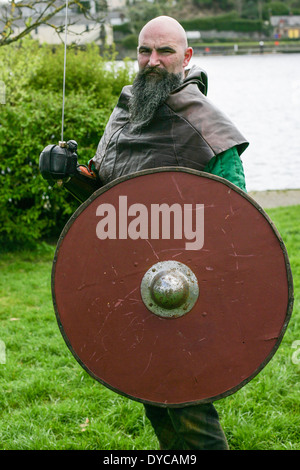 Wikinger Reenactment der Schlacht. Killaloe, Irland Stockfoto