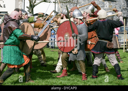 Wikinger Reenactment der Schlacht. Killaloe, Irland Stockfoto