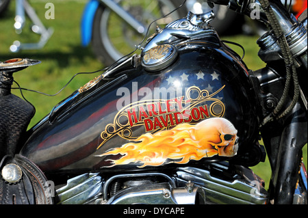 Harley Davidson Motorrad Motorrad-Tank lackiert Stockfoto