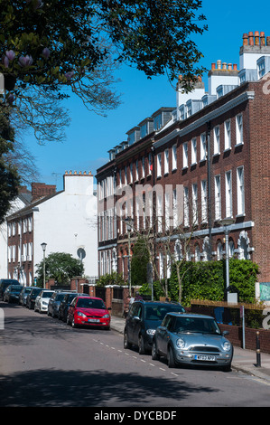 georgische Exeter, Schiebefenster, Southernhay Osten, Süden Heu, britische Kultur gebaut Struktur Cafe City Coffee Shop Farbe Bild Da Stockfoto